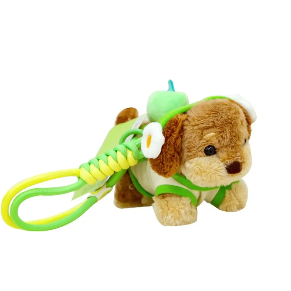 Pluizige teckel pluche hond sleutelhanger zachte sieraden puppy autosleutelhanger cartoon collectie dier puppy poppen sleutelhanger