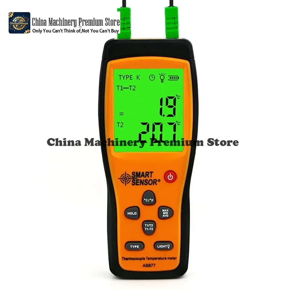 Digital Four Channel Thermocouple Thermometer K Type Sensor LCD Tester -200-1372C Range AS877 AS887 Temperature Meter