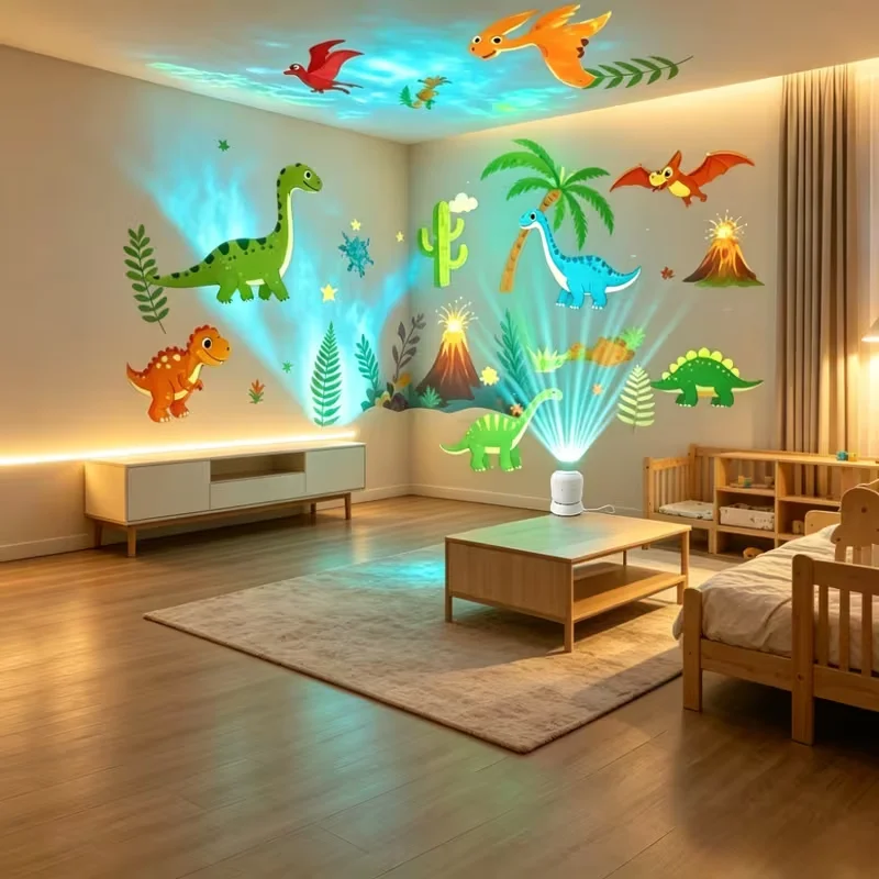 Mini USB Night Light Projector – USB Jurassic Dinosaur Projection Lamp, Dinosaur Forest Elements – Bedroom Decor Or Gift gallery 3