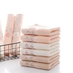 3pcs Cotton Towel Absorbent Bath Towels for Adults Comfortable Embroidered Facecloth Strong Water Absorption 34x74cm