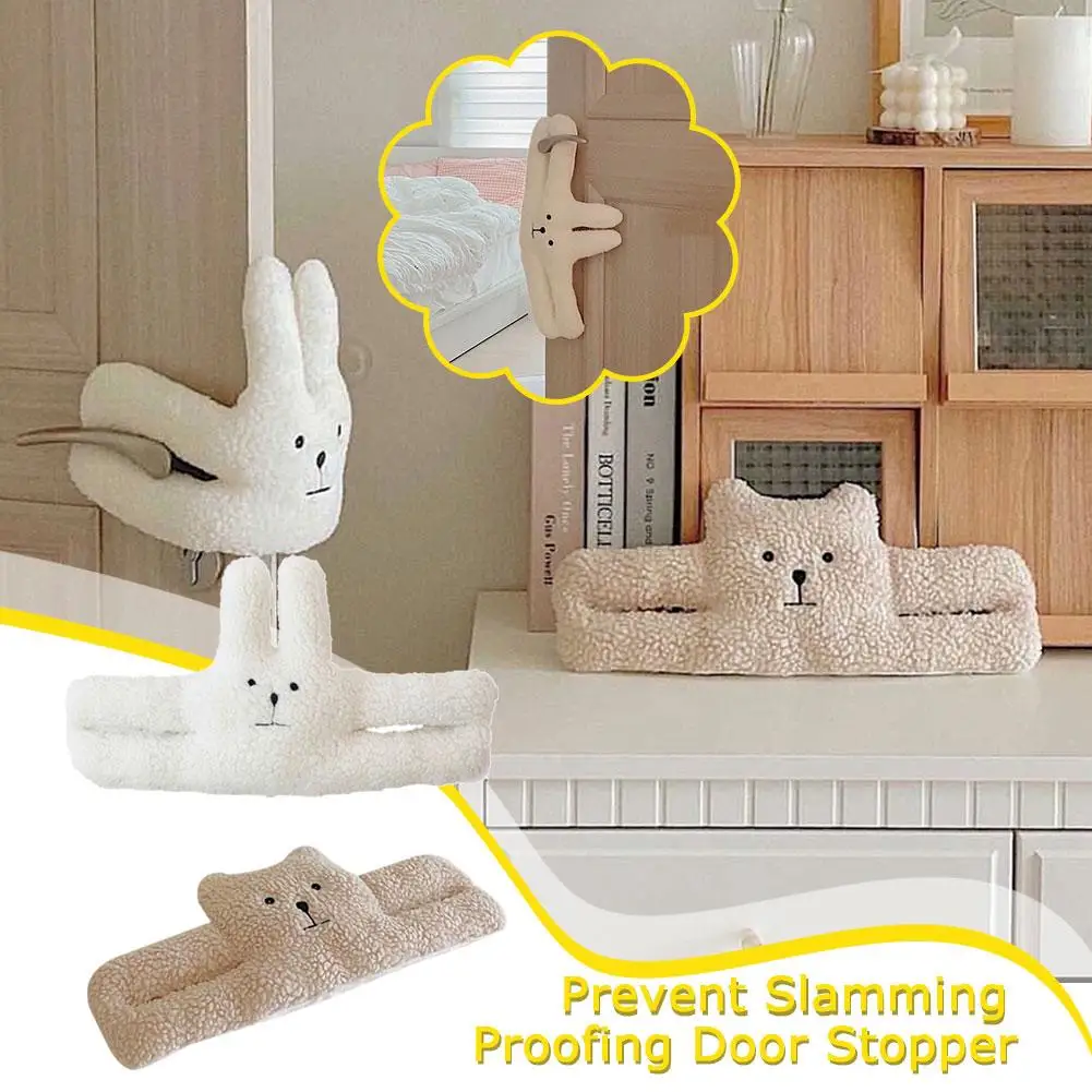 Fashion Prevent Slamming Proofing Door Stopper Soft Texture Finger Guard Proofing Bear Door Safety Anti-pinch Stopper U2q7