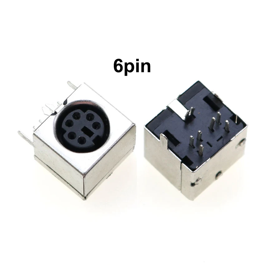 1 stücke S Terminal Audio Video Din Buchse Stecker S-video PCB Mount 3/4/5/6/8/9Pin Silber Ton PS2 Rund DIN Micro Jack – Detail 19