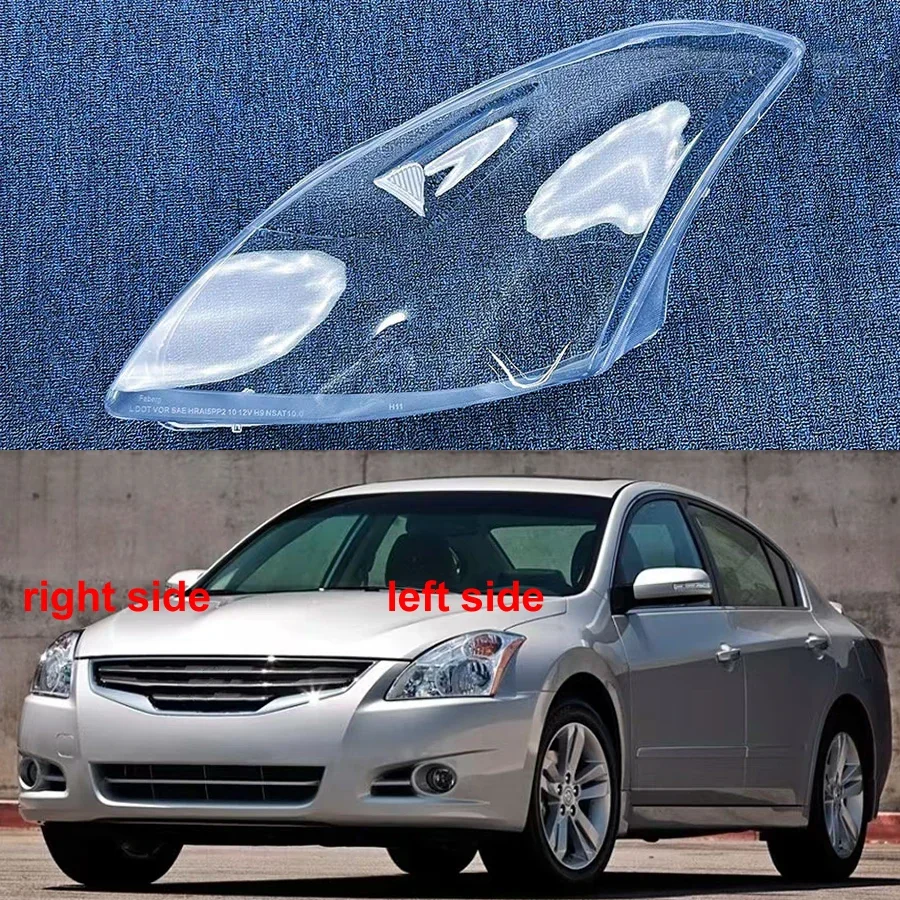 

For Nissan Altima 2010 2011 2012 Headlight Cover Transparent Headlamp Shell Lamp Lens Replace Original Lampshade Plexiglass
