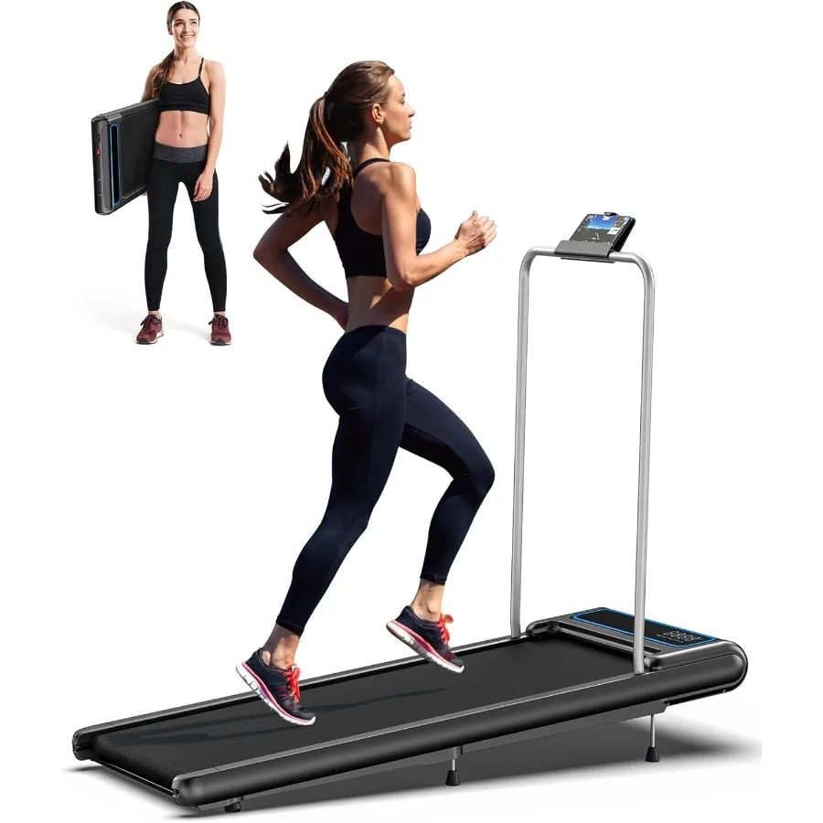 Cinta de correr casera de alta resistencia con 12 inclinaciones automáticas y velocidad máxima de 10 MPH con motor sin escobillas de 4 HP de grado comercial para una calma