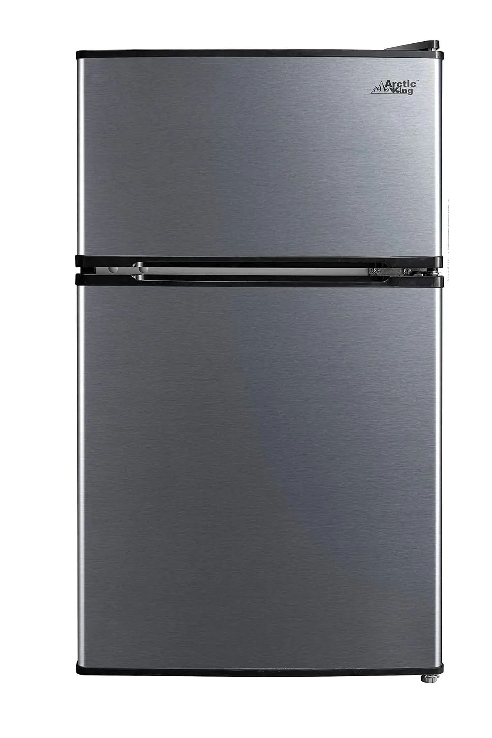 3.2 Cu Ft Two Door Mini Fridge with Freezer, Stainless Steel, Customized