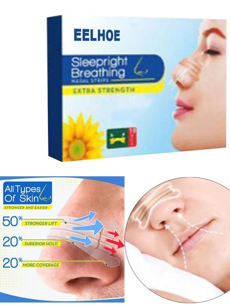 10Pieces Snoring Stopper Nose Plaster Nasal Strips for Sleeping Sports Beauty Health маска для сна маска antifaz para dormir