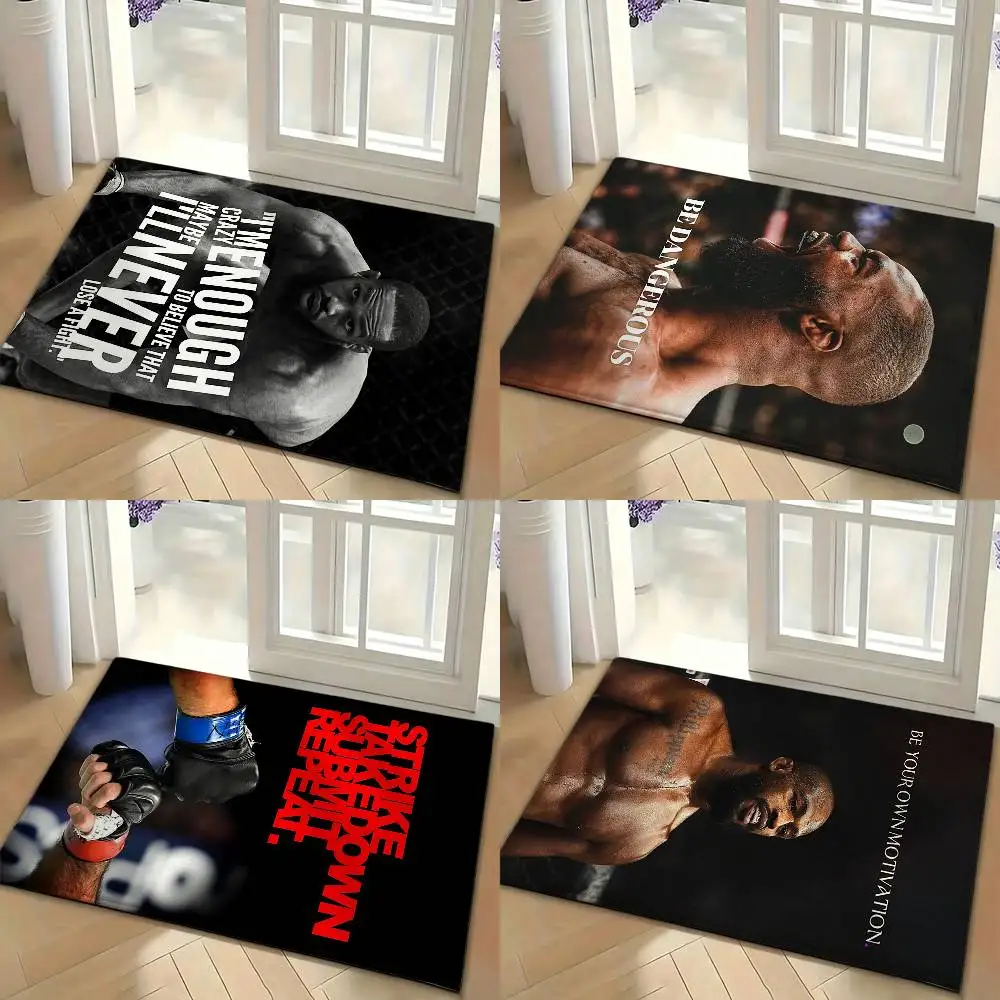 Boxing J-Jon J-Jones Bones Floor Mat Soft Non Slip for Entry Door Bathroom Indoor Home Decorative Carpet
