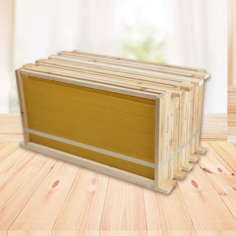 Chinese Honeybee Bee Hives Standard 10-Frame Hive Beekeeping Tool Pre-Waxed Bee Comb Frame Complete Bees Frame Ready To Use