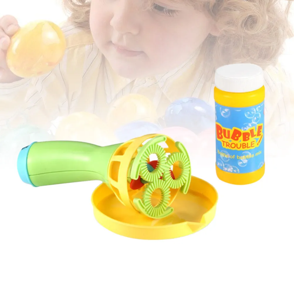 

Children Electric Fan Bubble Maker Machine Random Color Easy Control Set for Kids Outdoor Pool Beach Gift