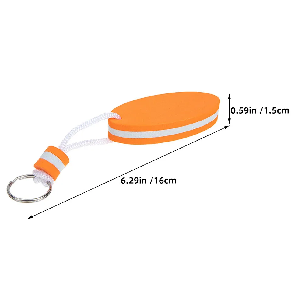 3Pcs Floating Surfboard Keychain Eva Oval Buoyant Lightweight Durable Boat Fishing Kayak Water Sports Key Rings