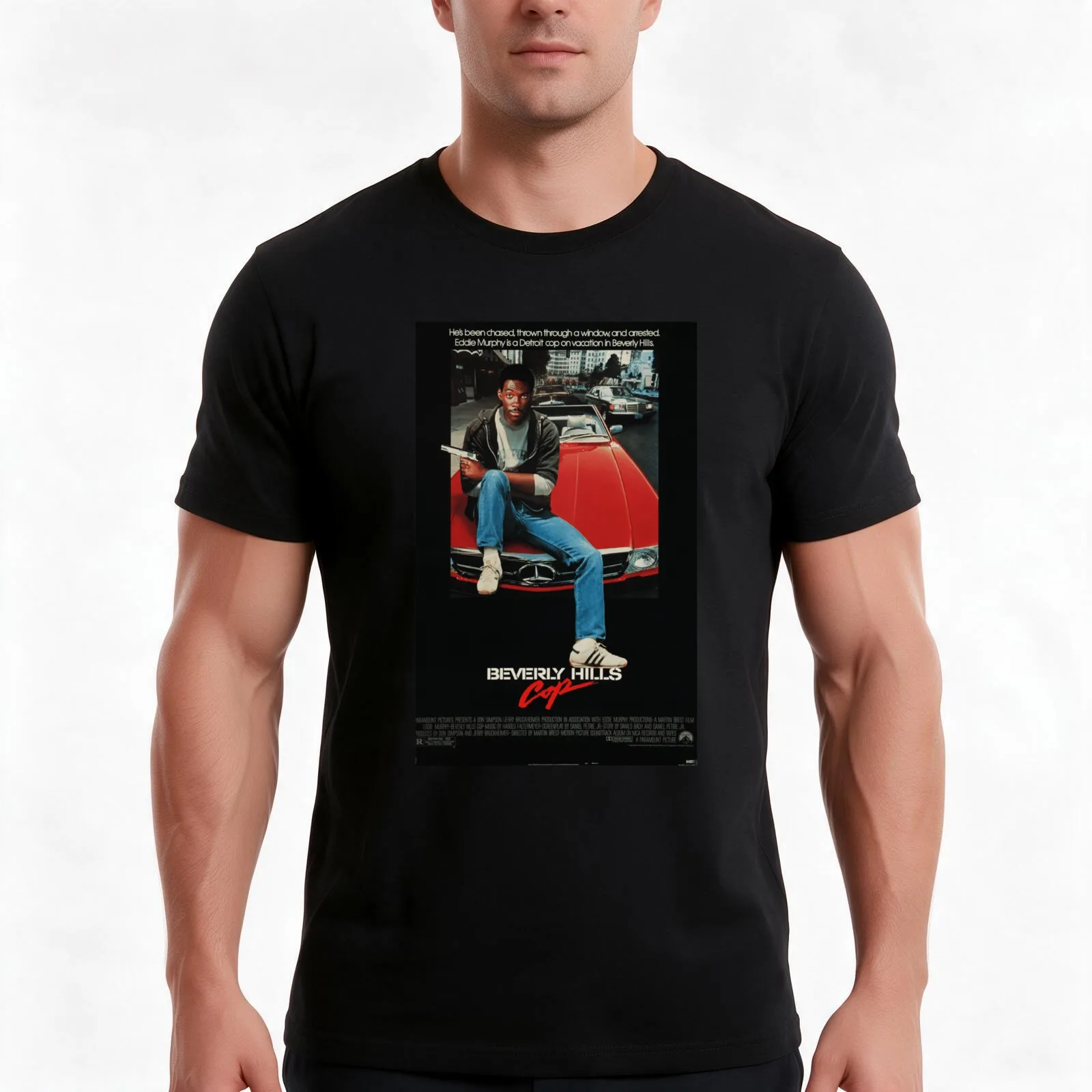 Beverly Hills Cop Vintage Classic . T-Shirt, Summer Casual Cotton Tee, Oversized Streetwear Tops, Vintage Graphic Print