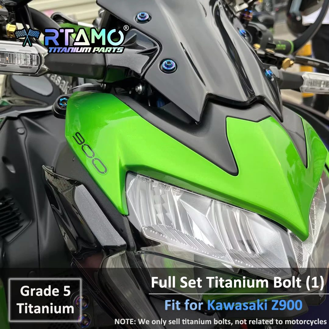 

RTAMO Титановые болты Gr5 для Kawasaki Z900, крышка тормозной жидкости для лобового стекла, крышка масляного бака, вилка переднего крыла, винты тормозного диска