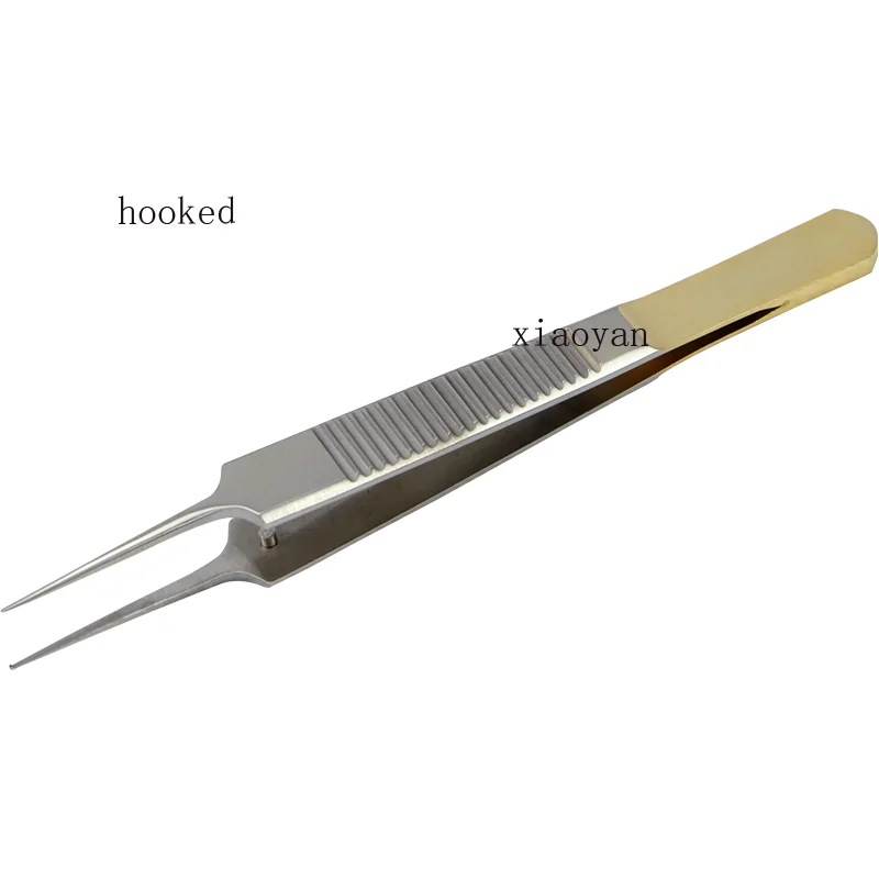 Plastic beauty microscopic tweezers instrument double eyelid premium fat tweezers with tooth tweezers tool