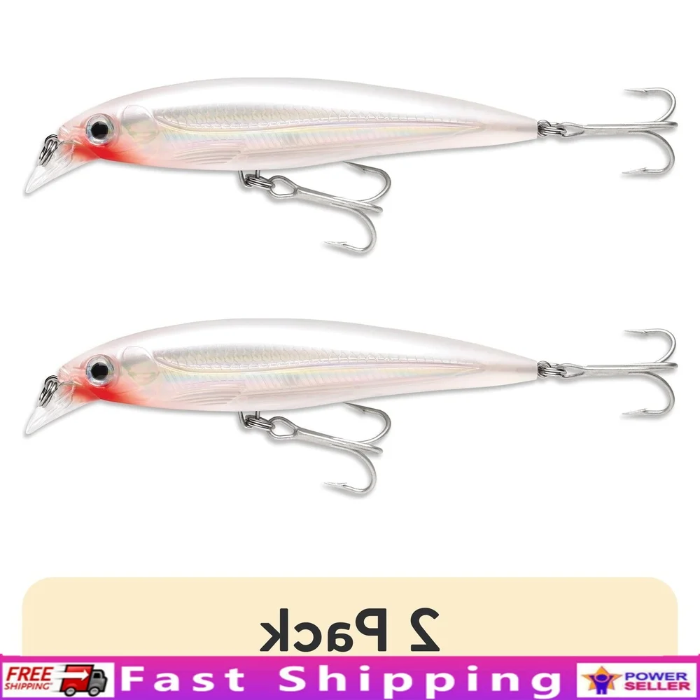

2 Pack X-Rap Saltwater Fishing Lures Suspended Slashbait 3D Holographic Eye Perma Steel Hooks Long-Cast Mechanism Premium