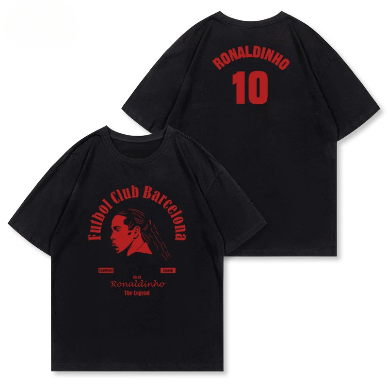 RONALDINHO Football Street Fashion Trend Art Leisure T-Shirt Men's and Women's Luxury Brand Top 2026 New Art