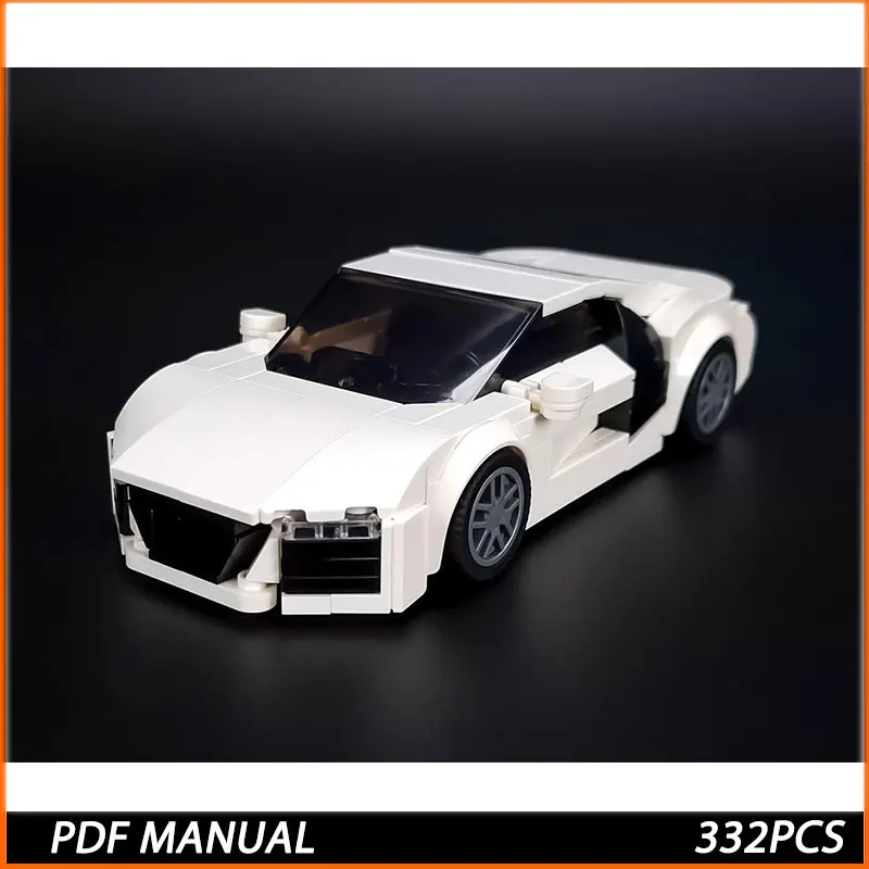 

MOC Building Block Model Super Car R8 Christmas Gift For Boys Adults Children Creative Construction Toy 332PCS