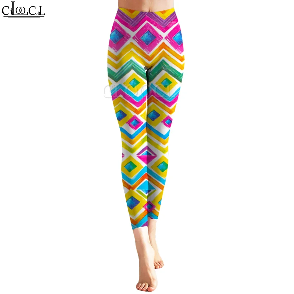 CLOOCL Fashion Sexy Women Legging Rhombus Pattern 3D Printed Casual Trousers for Female Yoga Pants Outdoor Workout Jogging Pants