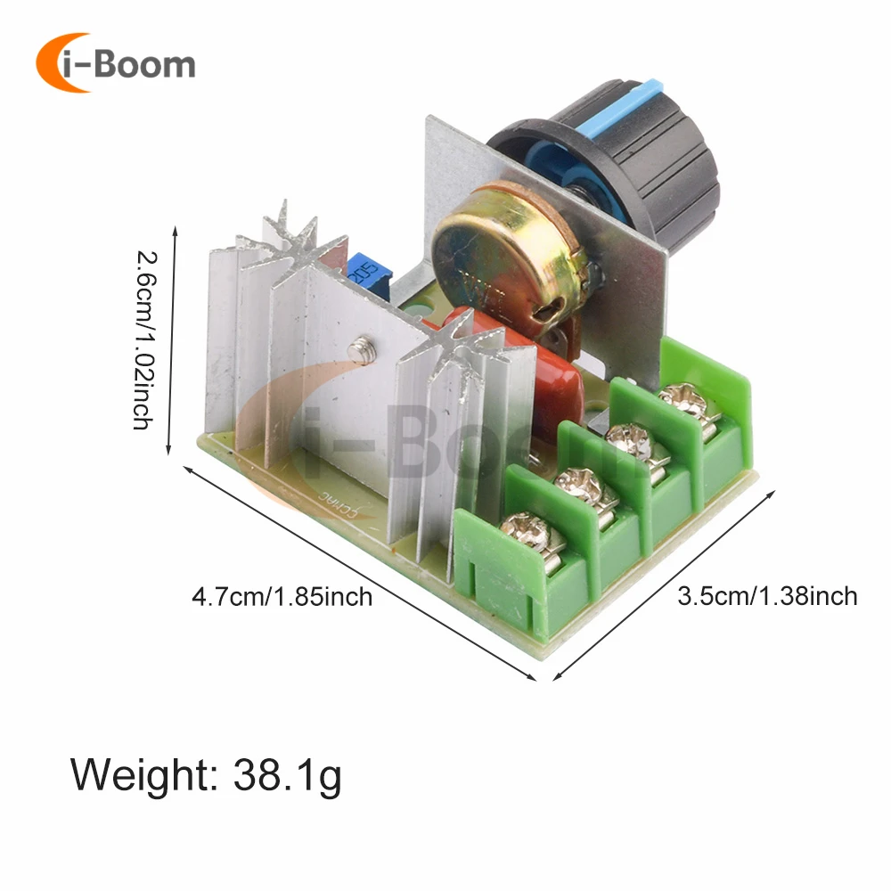 AC 220V 2000W SCR Voltage Regulator LED Dimming Dimmers Adjustable Motor Speed Controller Thermostat Control Electronic Module