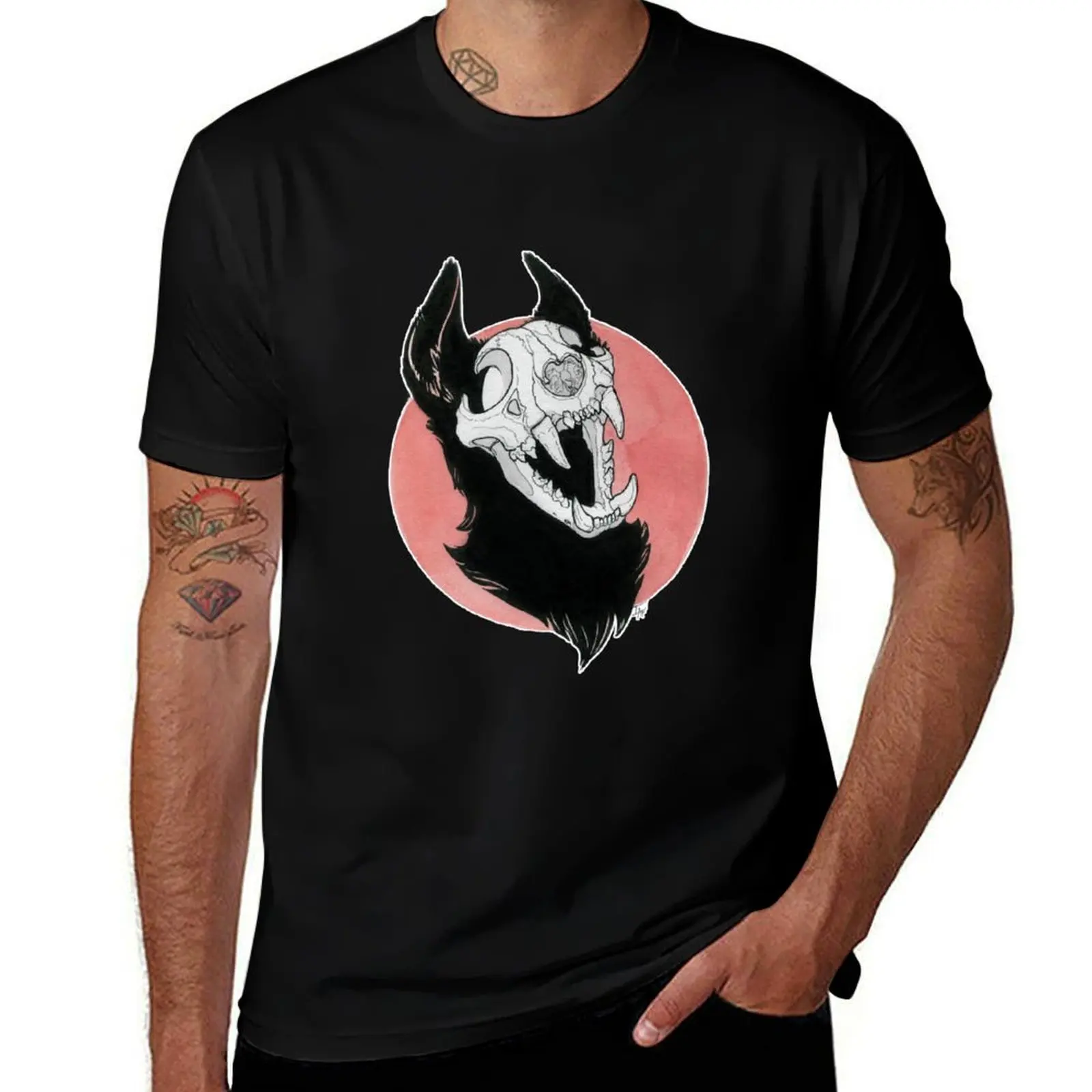 Bobcat Skull Bust T-Shirt Running Performance Short Sleeve Tee T-Shirt