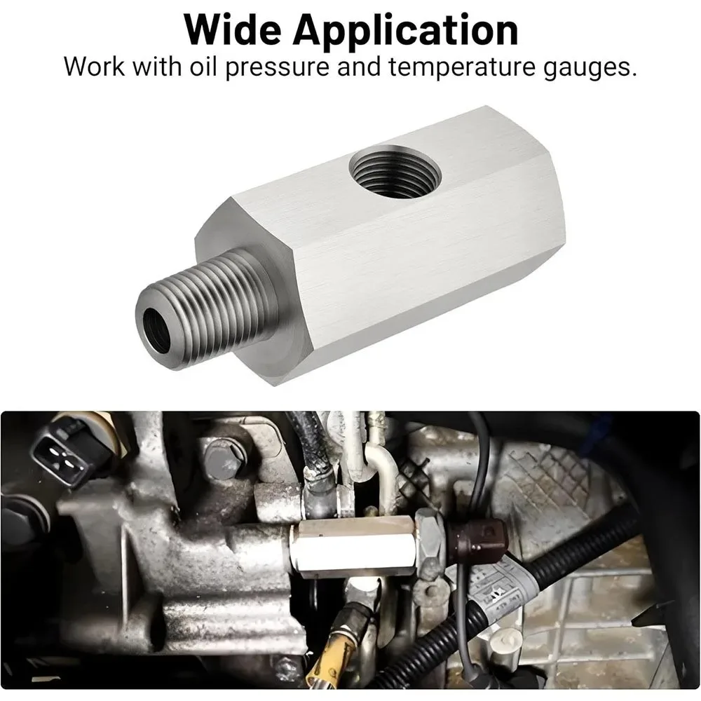 Car Modification Accessories Oil Pressure Sensor Connector 1/8NPT Stainless Steel Turbo Connector