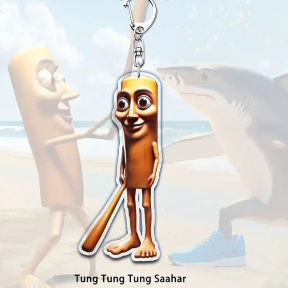 Tralalero Tralala Brainrot Tung Tung Sahur Keychain Acrylic Trulimero Trulicina TungTungTungSahur Keyring Boneca Ambalam Funny