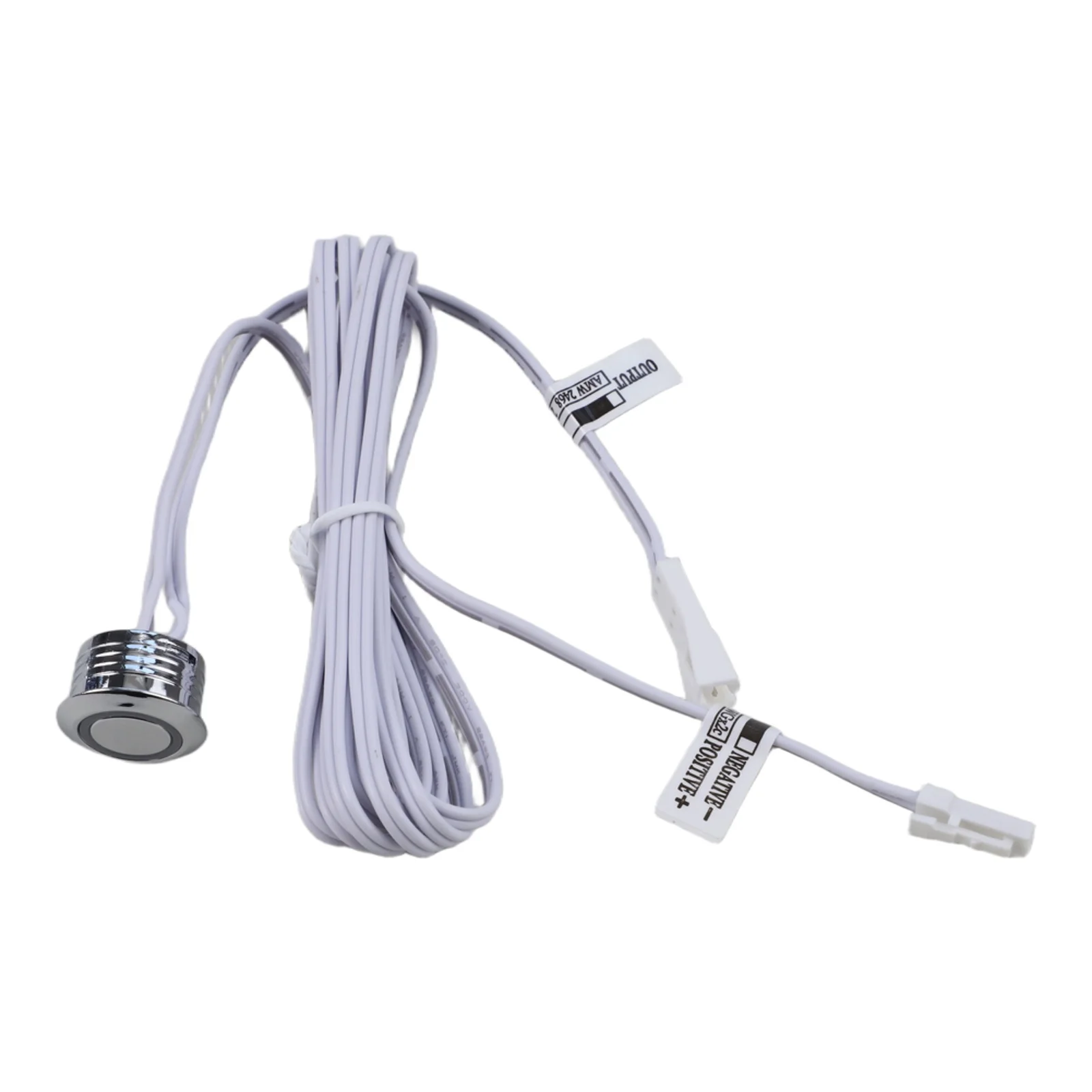 Set of 2 Touch Dimmer Sensor Switches for LED Strip and For Cabinet Lights Operating on 12 24V Power Supply Chrome Style