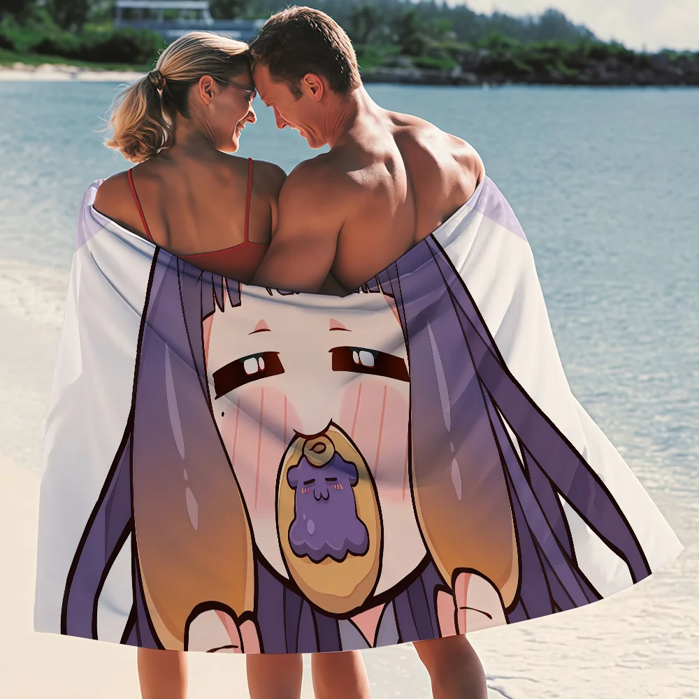 Singer N-Ninomae Ina Nis VTuber Towel Quick Drying Beach Towels Are Suitable For Swimming Pools Camping Yoga And The Gym