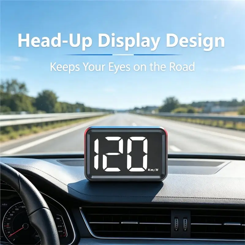New Arrivals-HUD Gauges Head Up Display Car Universal Big Font Speed Meter Vehicle HUD Head-Up Display