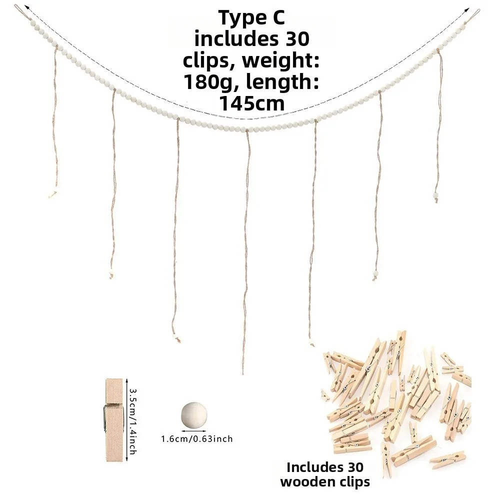 Wall Hanging Picture Display String with Clips