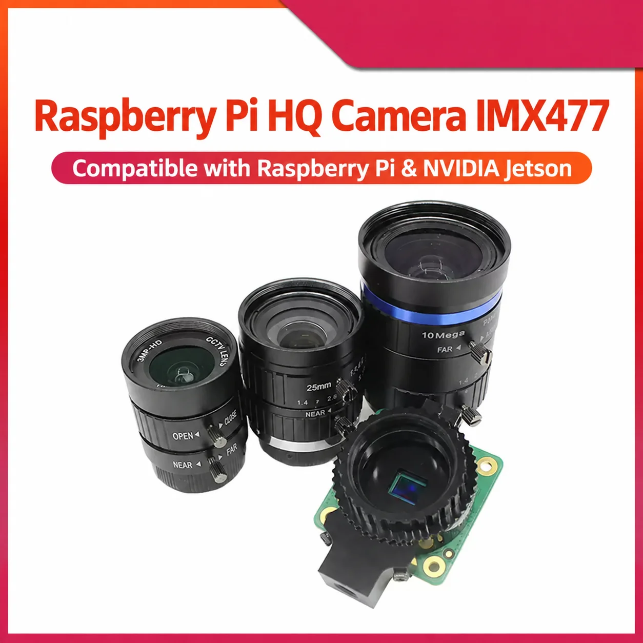 IMX477 IR-CUT 12.3MP Camera (B) Applicable for Raspberry Pi / Jetson / RDK Series Boards Development Board