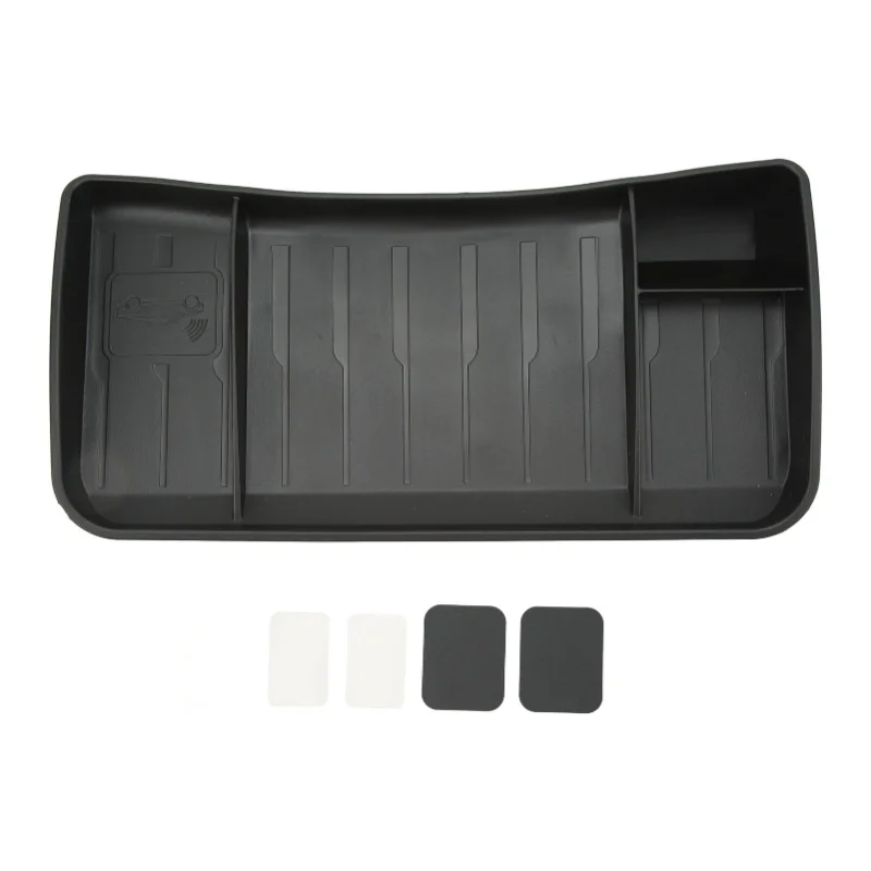 

Automobile Dashboard Storage Box TPE Material Behind Screen Black Replacement For Tesla Model 3 Y