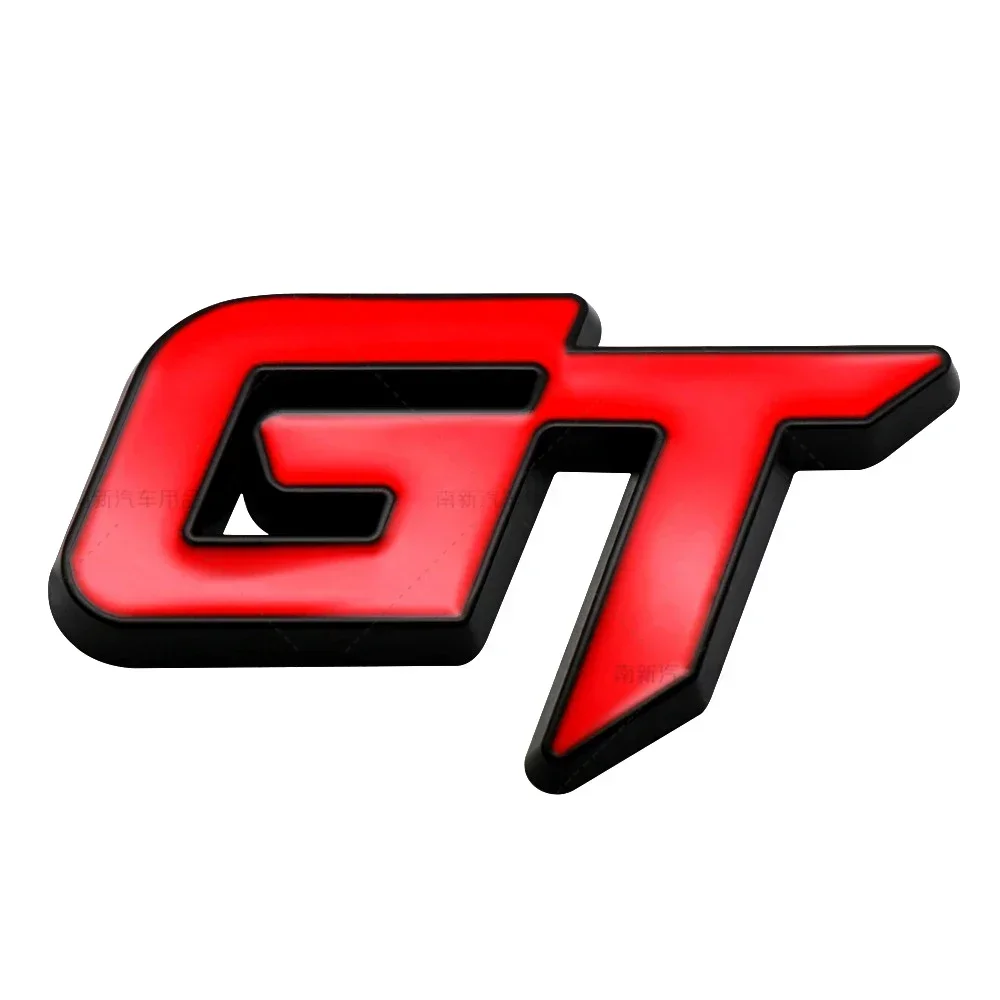Metal GT Badge Decal for Geely Emgrand Vision MK MR LC Azkarra Coolray Haoqing SC6 Car Rear Trunk Sticker Front Grille Emblem