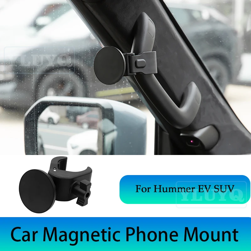 

For Hummer EV SUV Car Phone Holder Magnetic Phone Mount Gravity Mount A-Pillar Co-Pilot Car Interior Accessories