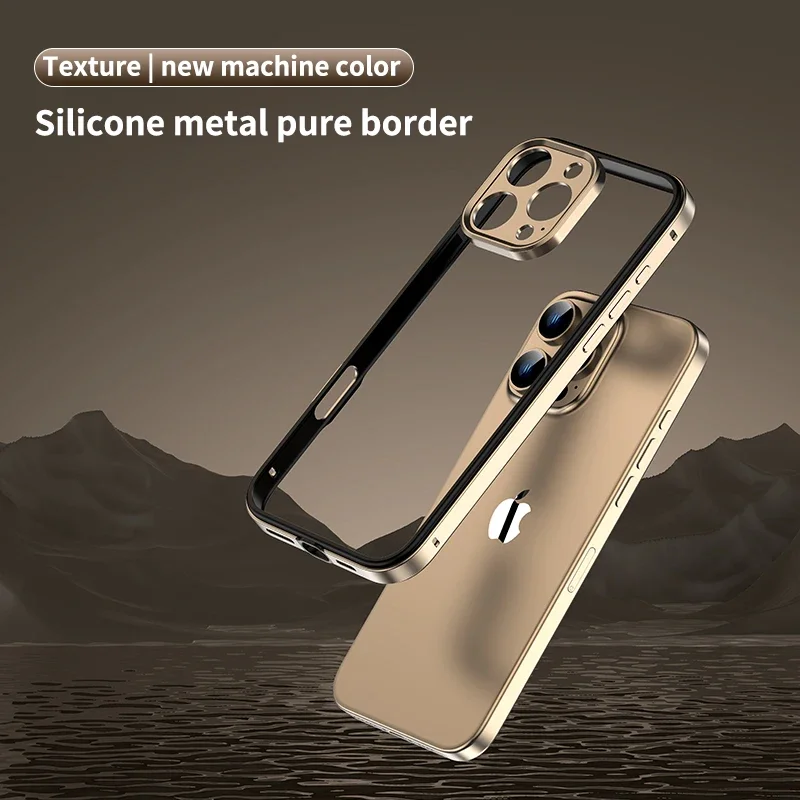 Ochrona aparatu + Hybrydowa ramka silikonowa z aluminiowym metalowym etui na telefon iPhone 17 16 15 Pro Max 14 13, lepszy odprowadzanie ciepła, bumper
