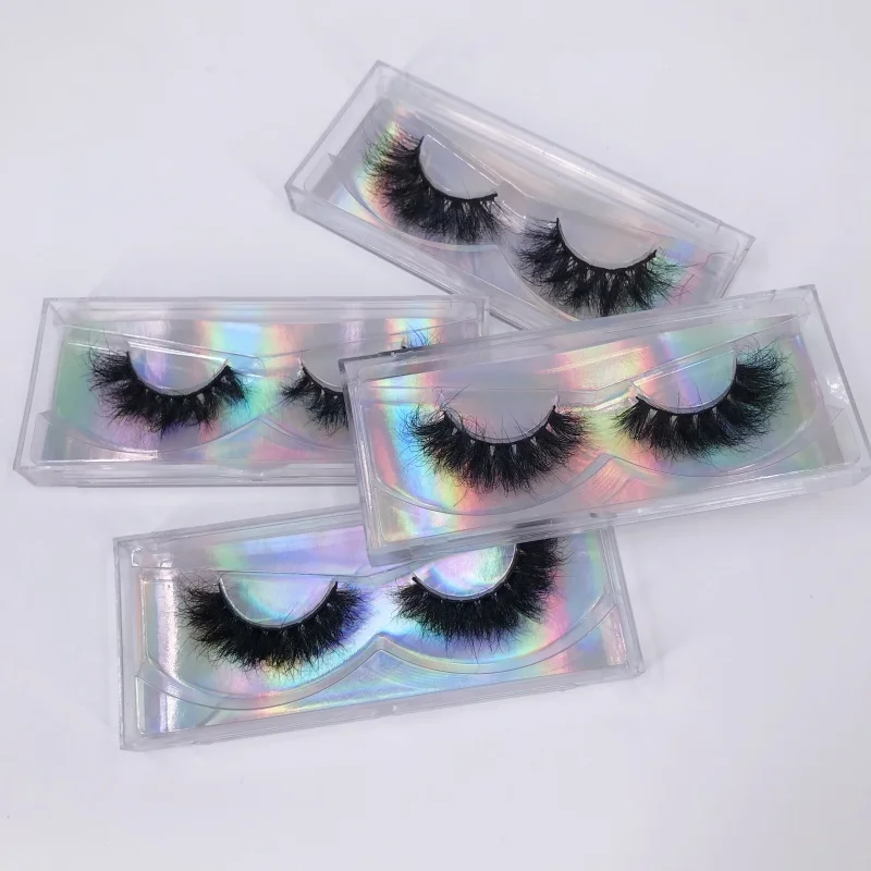 Natural Mink False Eyelashes 10-20mm 6D Mink Lashes Custom logo packaging 100% Handmade Fluffy Mink Eyelash