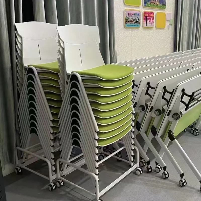 Chair Training Chair Conference Stackable Four-Legged Armless Negotiation Chair Simple Seat Conference Room Reception Chair
