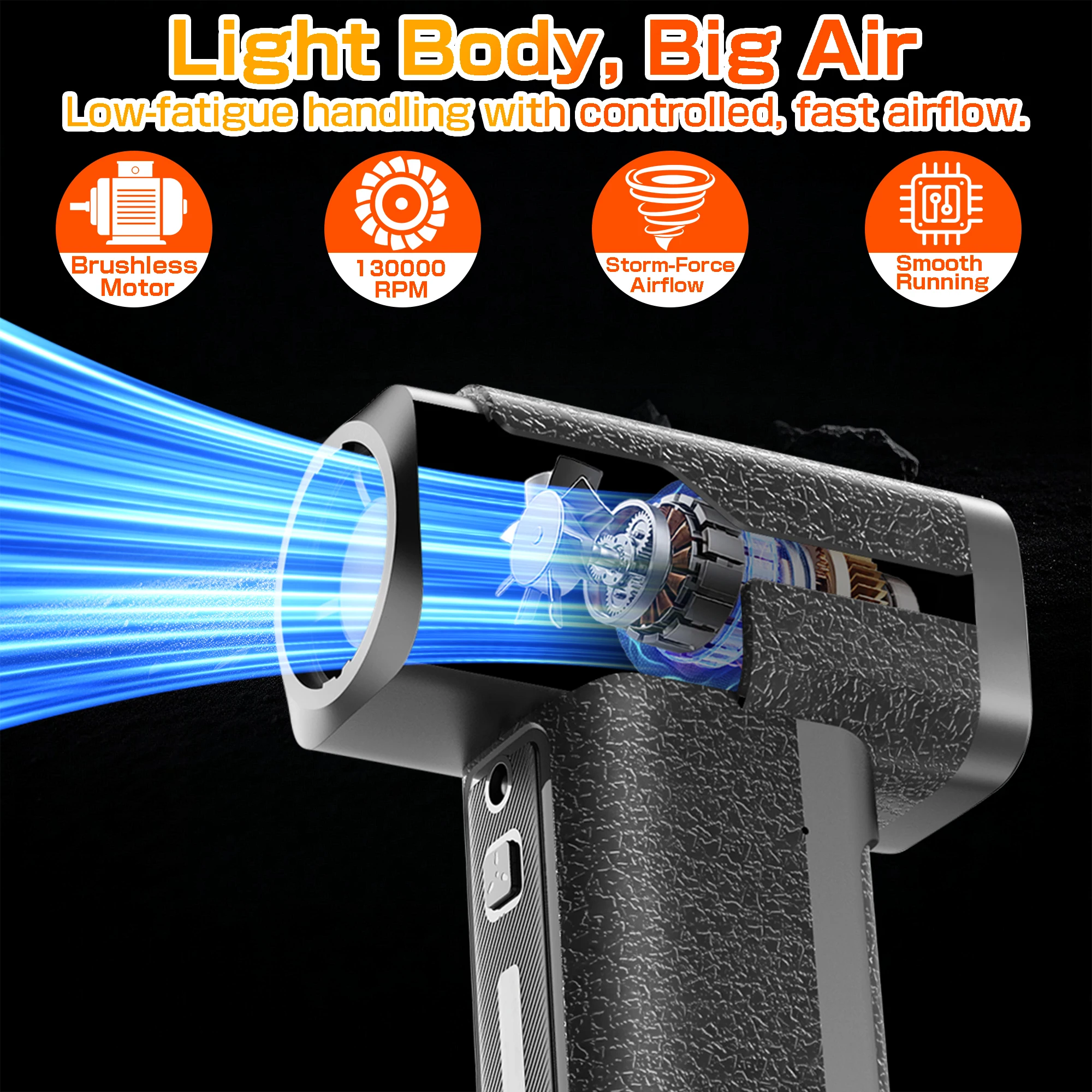 Para coche RV camión remolque violencia Jet Turbo ventilador plumero de aire eléctrico herramientas de limpieza eliminación de nieve soplado multifuncional portátil