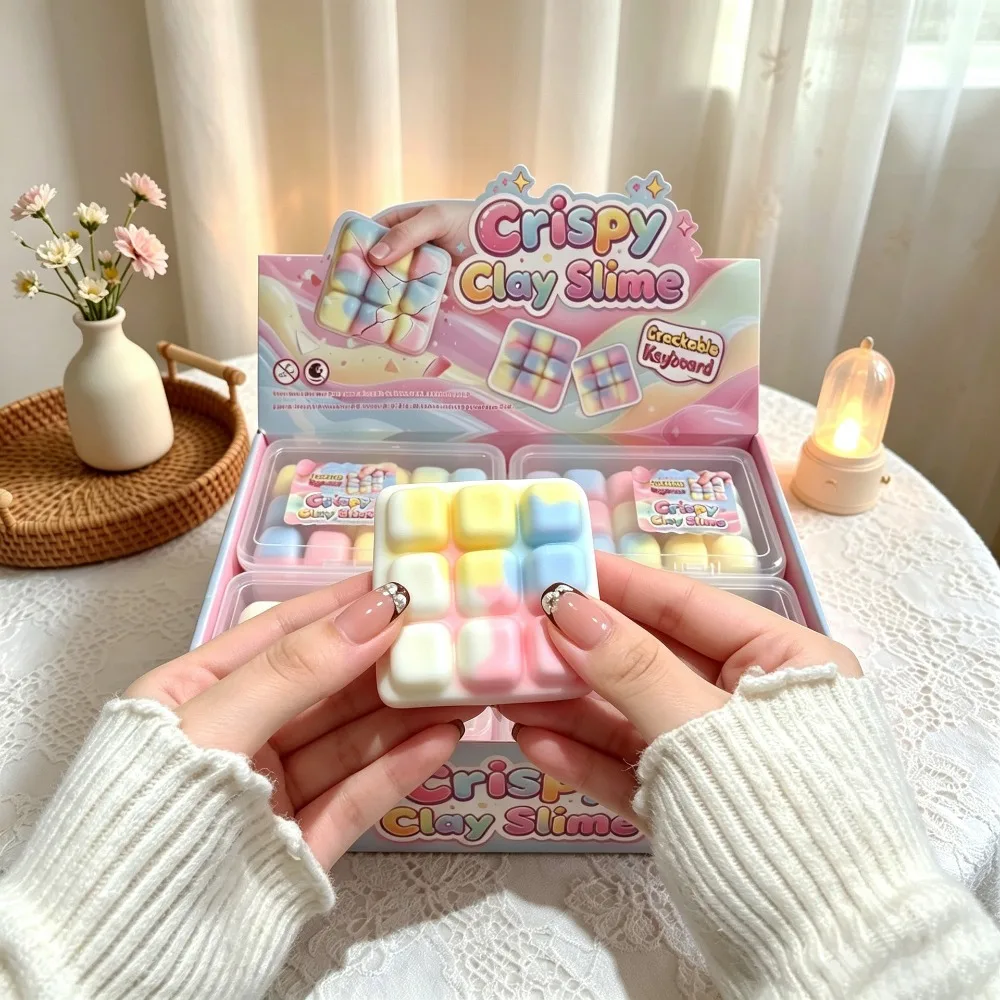 Chocolate Wax Cracking Squeeze Toy Crackable Texture Cream Crunchy Sound Ball Handmade Craft Crispy Feel Crispy Stress Balls