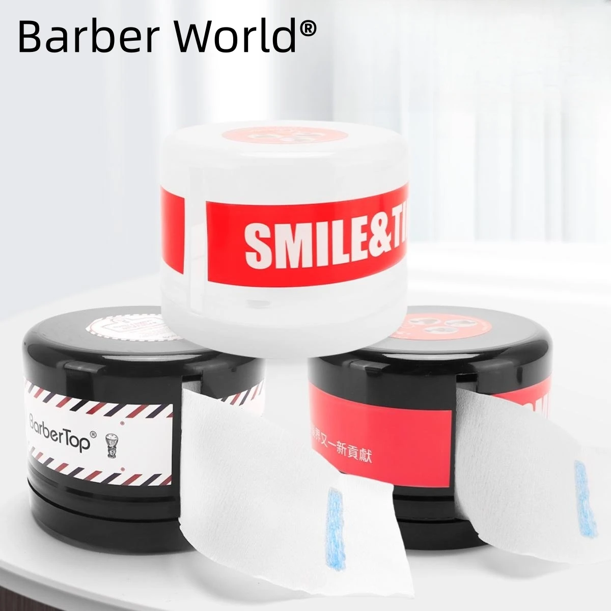 

Barber Neck Paper Roll Holder Disposable Neck Strip Tissue Collar Tape Box Sucke Hairdressing Paper Storage Case Salon Accessory