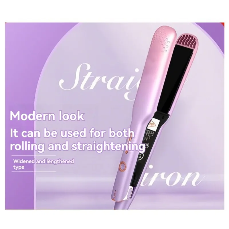 【SUPERDEALS】Versatile Hair Styler - Dual Function Straightener And Curler With Adjustable Heat Settings Flat Iron Hair Straighte