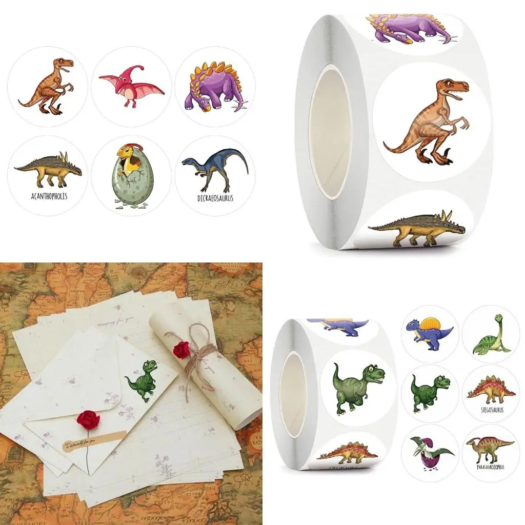 

500pcs Children's Cartoon Stickers Dinosaur Pattern Motivational Sticker for Kids School Reward Student Teacher high quality