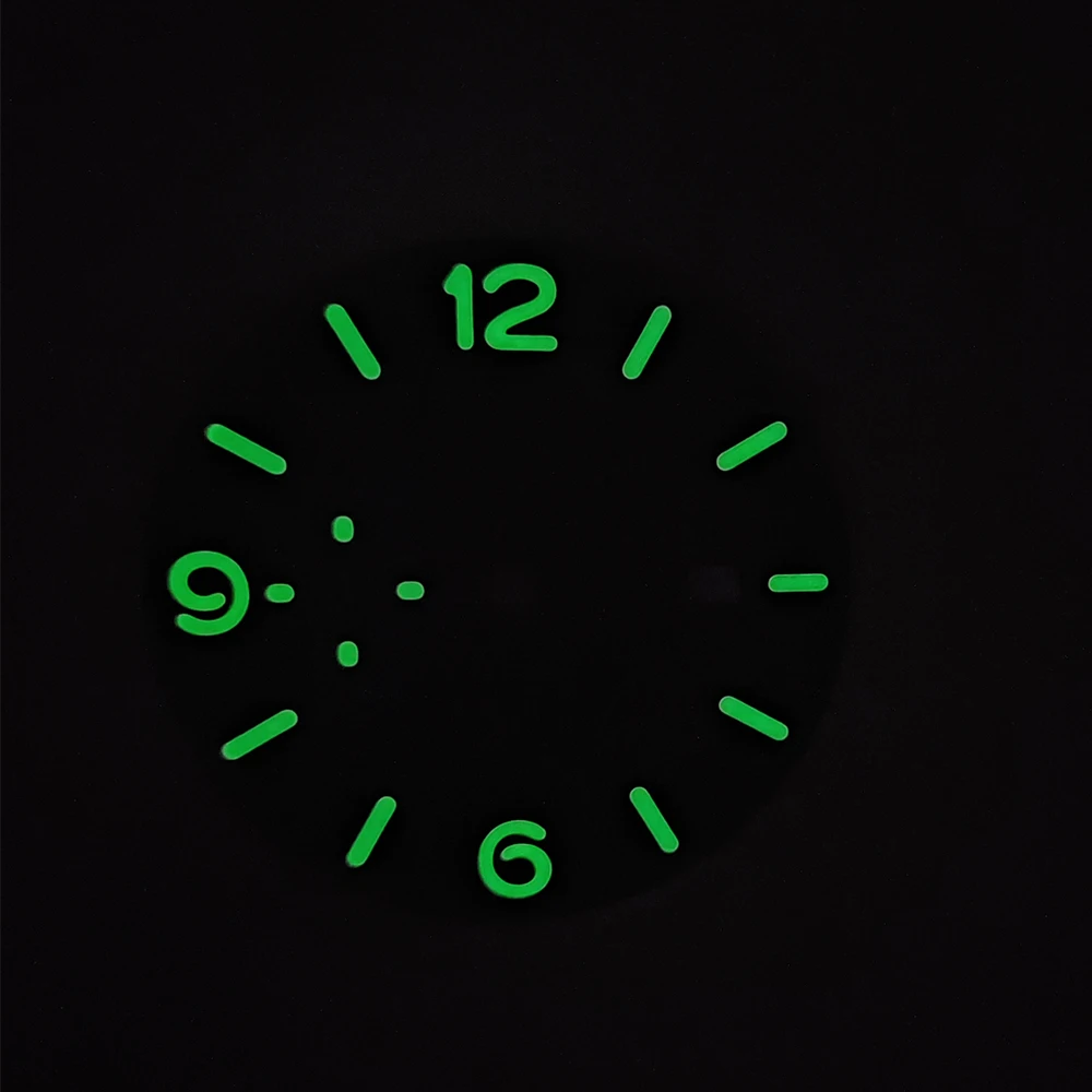 Watch Dial 36mm ST2555 Dial Watch Face Green Luminous Sterile Dial Customizable Logo Watch Parts Fit ETA6497/ST2555 Movement