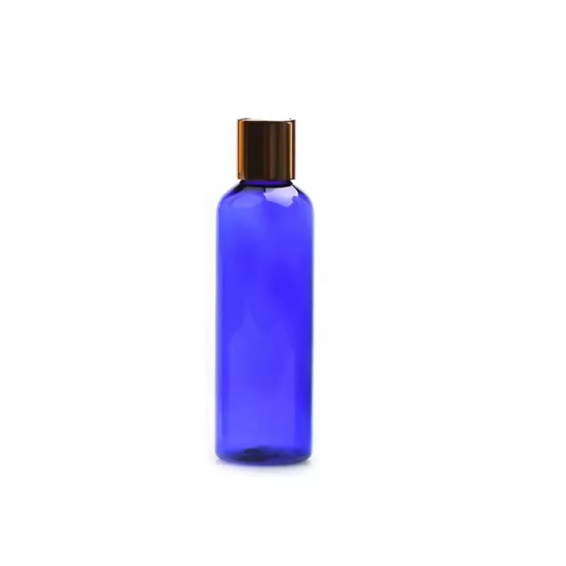 30 peças garrafa recarregável de plástico pet tampa de disco de ouro brilhante 200ml transparente branco azul marrom preto embalagem cosmética garrafas de toner vazias