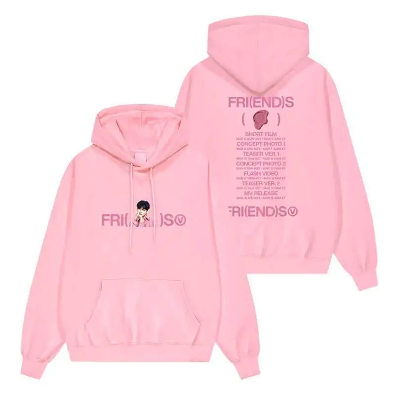 Kpop v Freunde Hoodie Männer/Frauen Sweatshirts Streetwears Männer Frauen Rundhals ausschnitt Pullover Kleidung Top Fans Geschenk