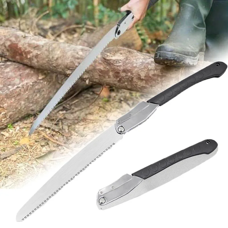

Складная лесозаготовительная пила из марганцевой стали 16 дюймов с предохранительным замком для обрезки древесины, резки ветвей