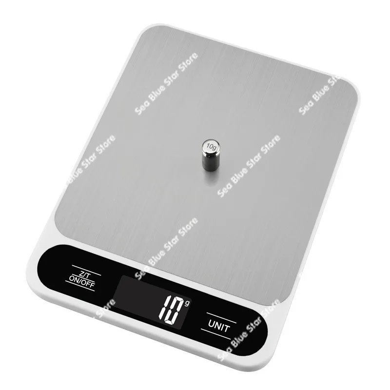 Household electronic weighing table scale, food weighing precision gram scale, portable baking small electronic scale 10kg