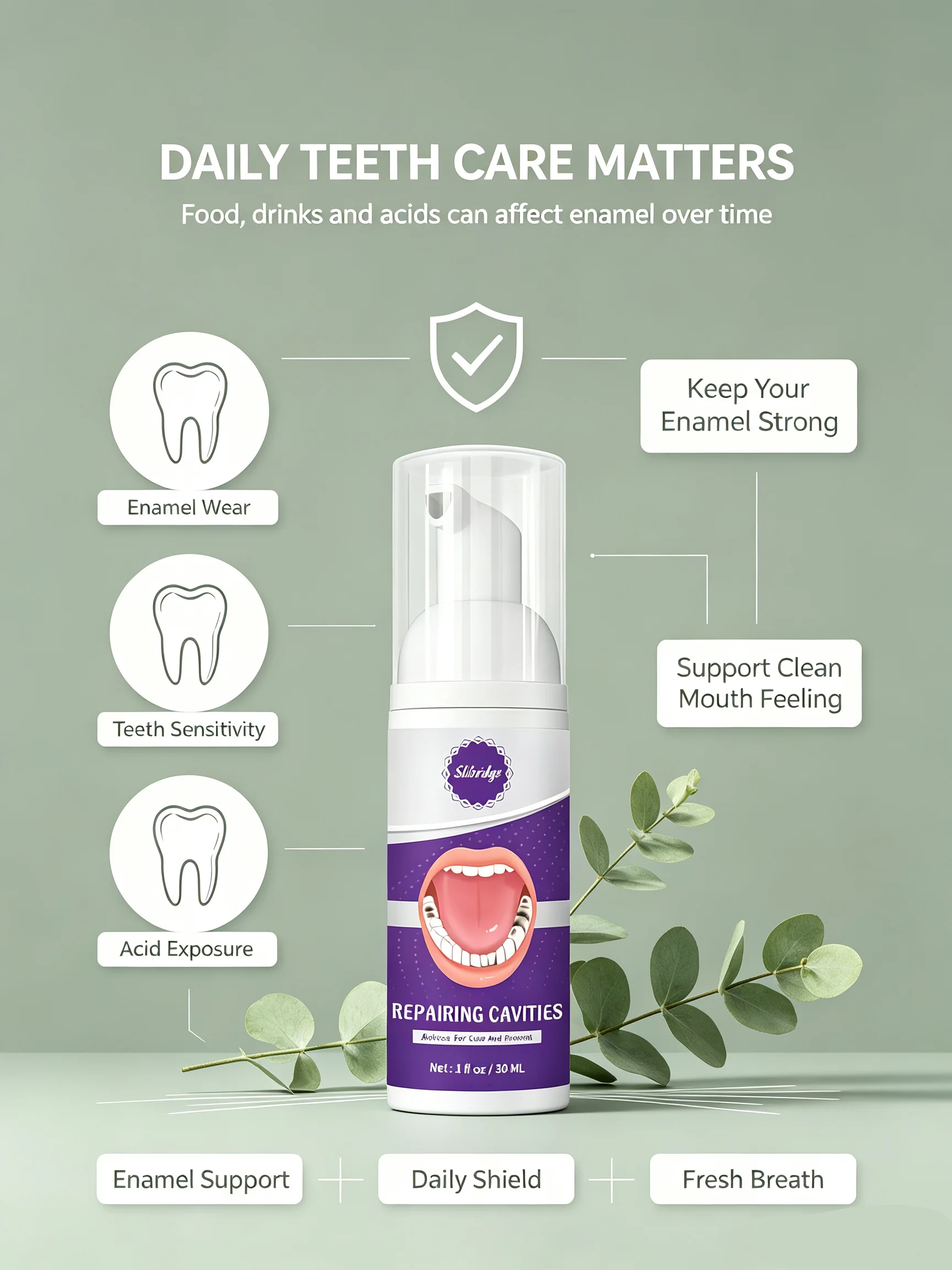 Dental Enamel Fortifying Care Gel Home Use Tooth Conditioning Product Support Rebuild Tooth Surface Relieve Tooth Sensitivity