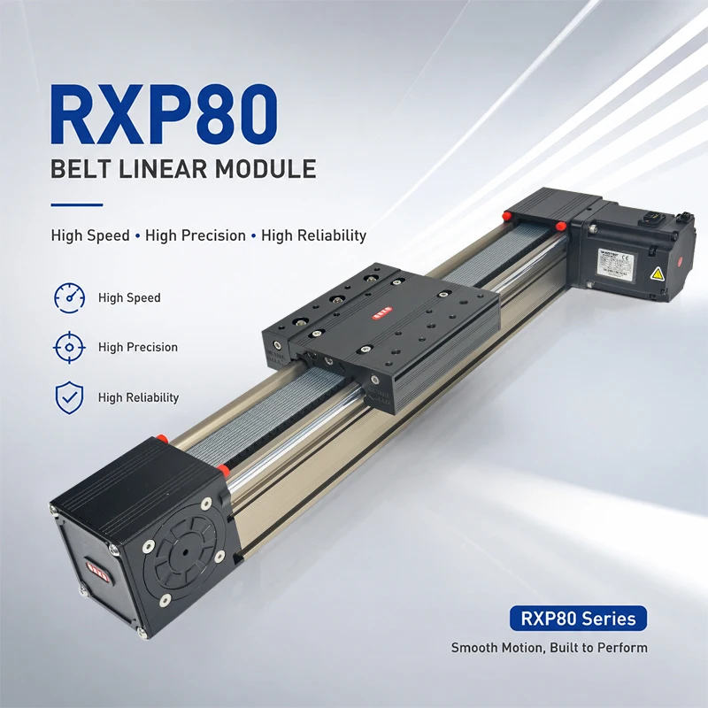 RXP80 Belt Linear Guide Electric Slide Including Servo Motor Horizontal Load 70kg 3D Printer Accessories Grinder Rail