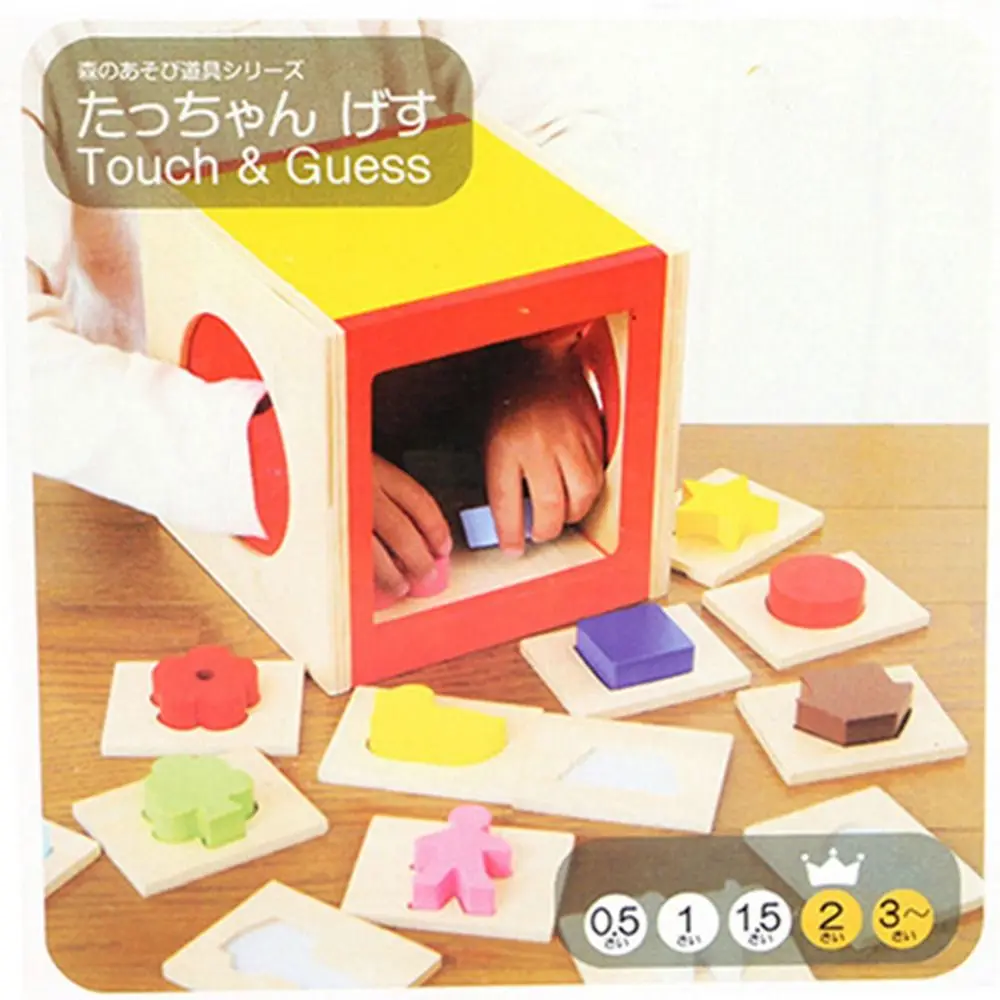 

Educational Touch Thinking Shape Toy Box Fun Wooden Geometric Shape Puzzle Pieces Early Learning Montessori