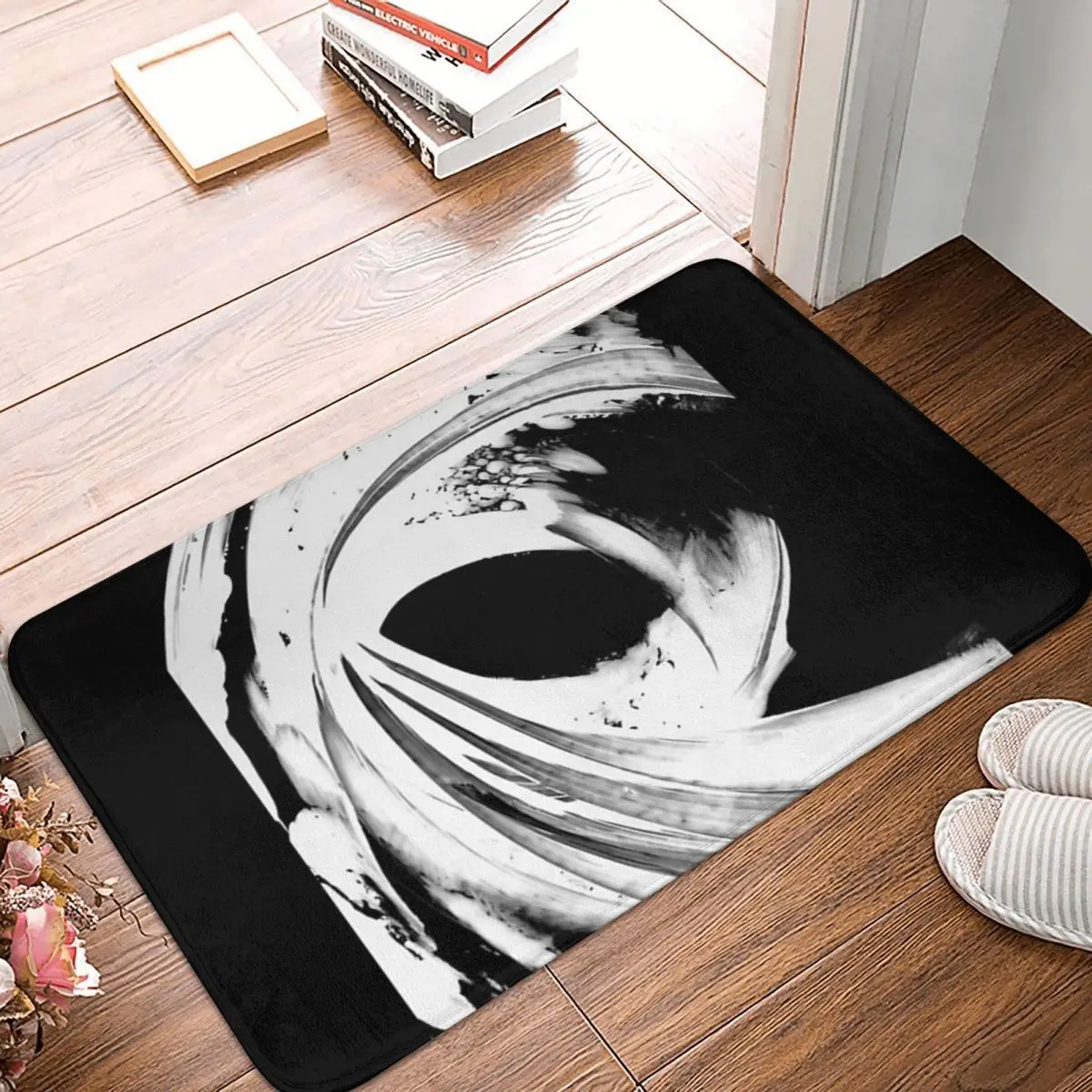 Magic 308 Inverted Bathroom Mat Fine Art Black and White Doormat Living Room Carpet Outdoor Rug Home Decoration